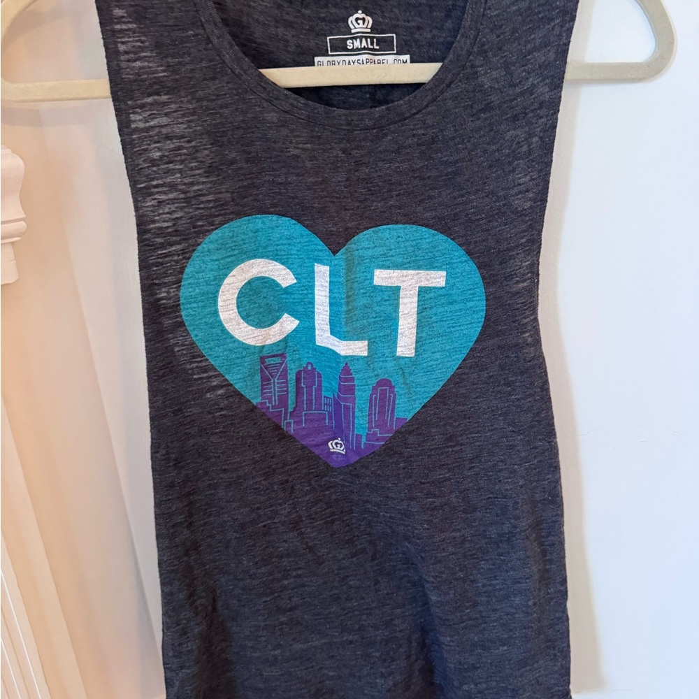 Gray Graphic CLT Tank Top, size Small